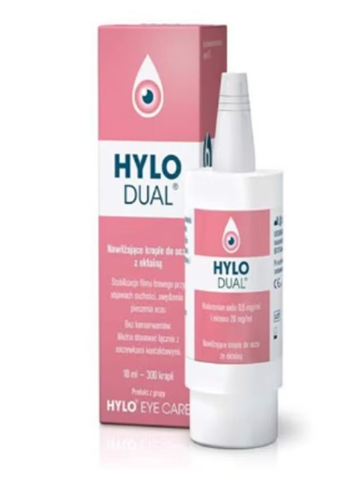 Hylo Dual Lubricating Eye Drops 10ml | Dual-Action Relief for Dry & Irritated Eyes - Image 2