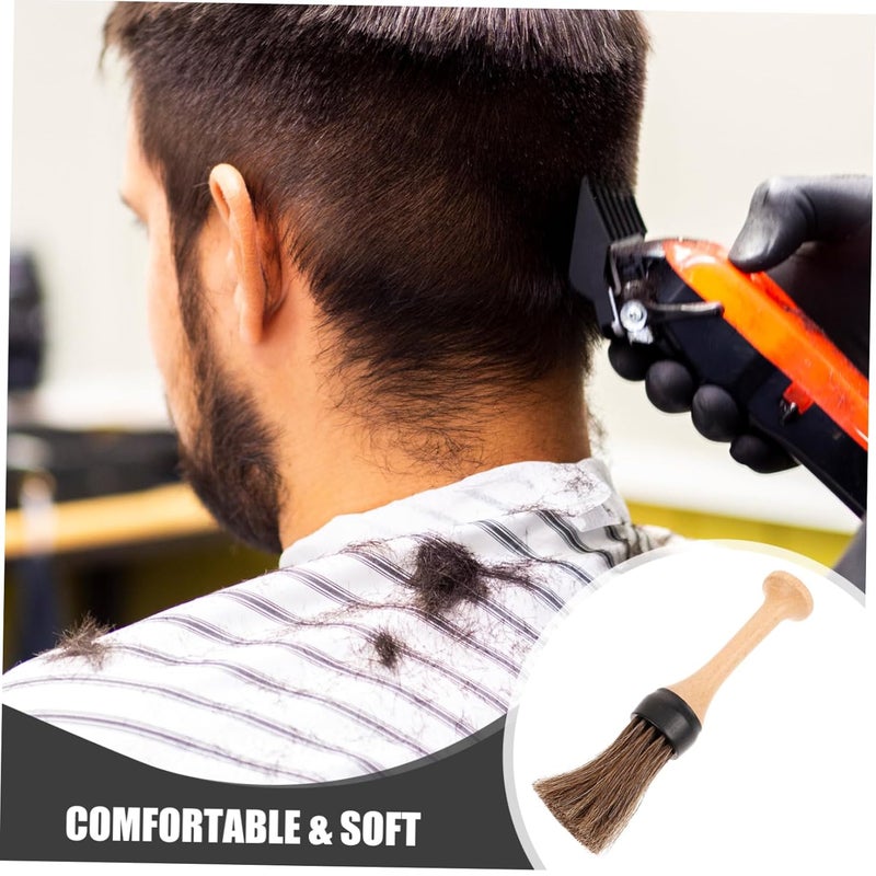 فرشاة حلاقة احترافية بمقبض خشبي للرجال لمحل لحية وشعر - Image 4