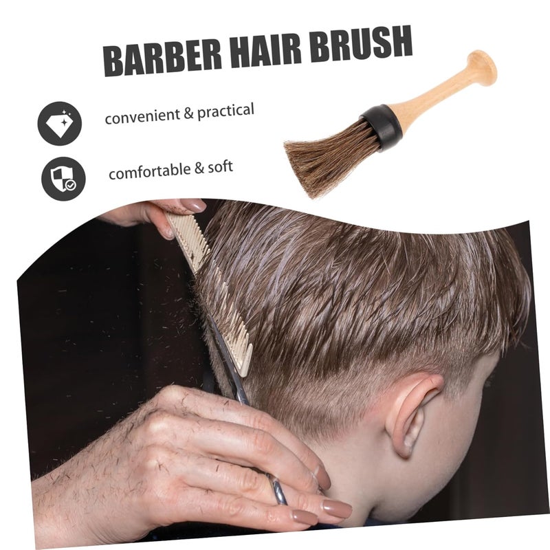 فرشاة حلاقة احترافية بمقبض خشبي للرجال لمحل لحية وشعر - Image 5
