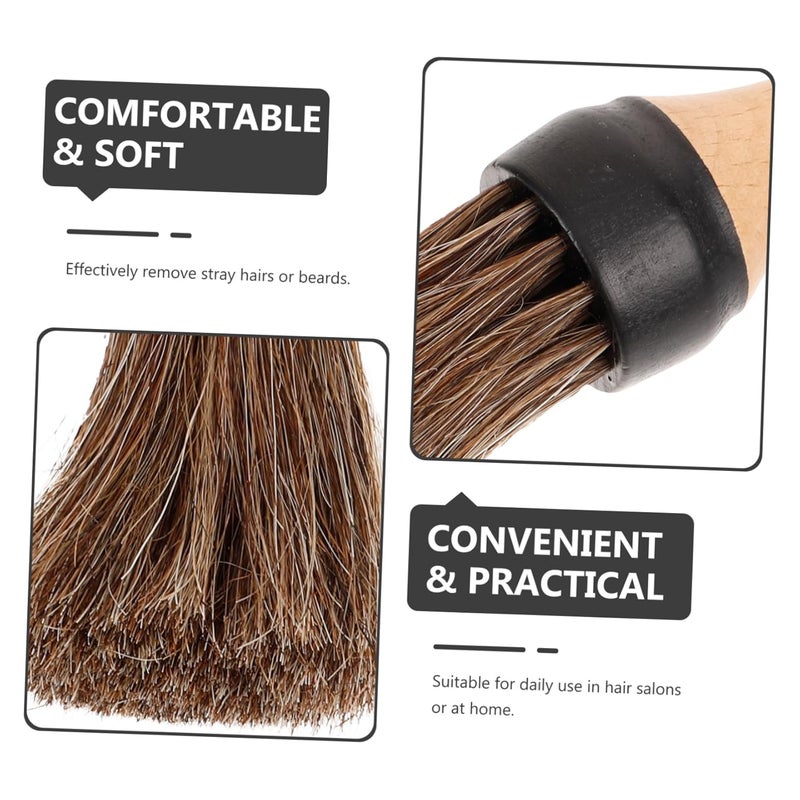 فرشاة حلاقة احترافية بمقبض خشبي للرجال لمحل لحية وشعر - Image 3