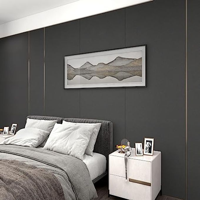 practicalws (15.7 inchx393.7 inch) Grey Wallpaper Self Adhesive Peel and Stick Wall Pattern for Living Room TV Wall Store Backdrops Thick Wallpaper PVC DIY Decorative Roll - Image 3