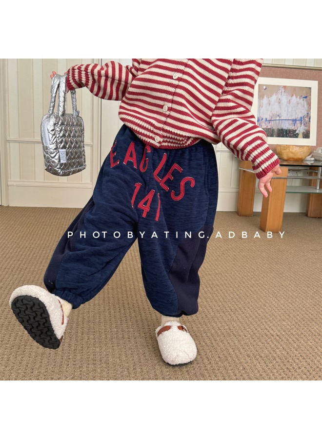 Autumn And Winter Clothing, New Children's Clothing, Winter Clothing, Plush Sweatpants For Girls And Boys - Image 4