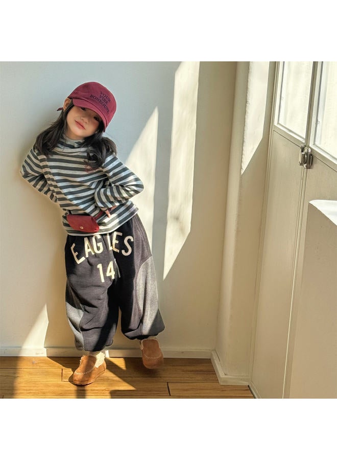 Autumn And Winter Clothing, New Children's Clothing, Winter Clothing, Plush Sweatpants For Girls And Boys - Image 3