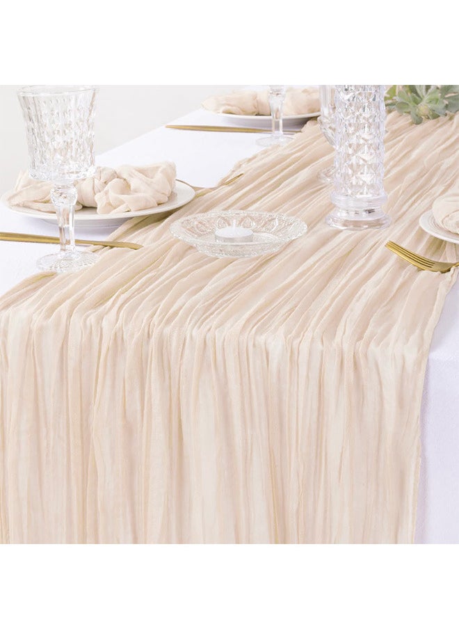 Translucent Table Runner Chessian Tablecloth for Wedding Reception Bridal Shower Party Decoration Table Centerpiece 90*300CM