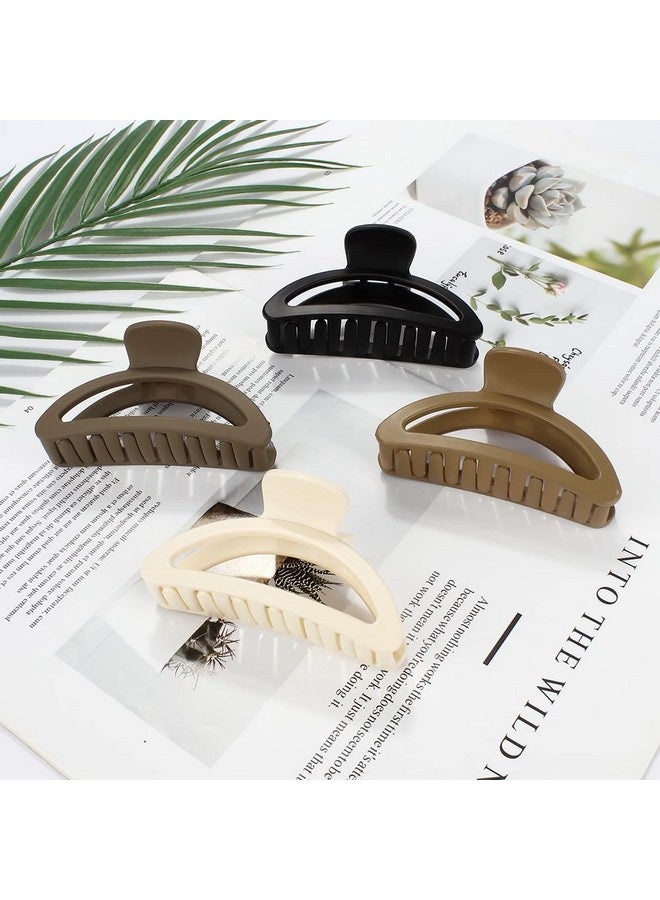 Canitor Hair Clips Set - Neutral Matte Claw Clips for Thin, Medium, and Thick Hair - Cute Semicircle Designs for Women - Image 5