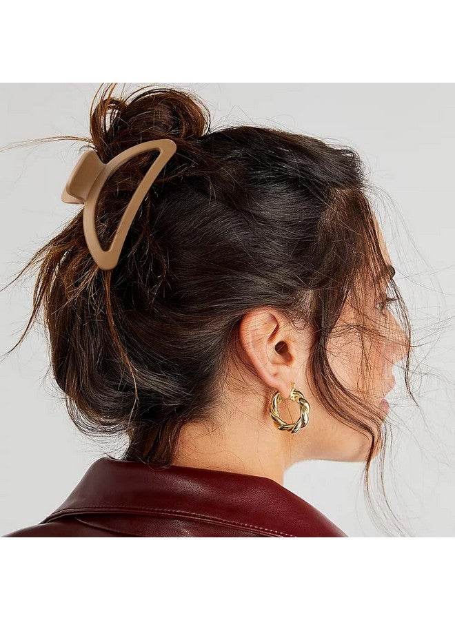 Canitor Hair Clips Set - Neutral Matte Claw Clips for Thin, Medium, and Thick Hair - Cute Semicircle Designs for Women - Image 4