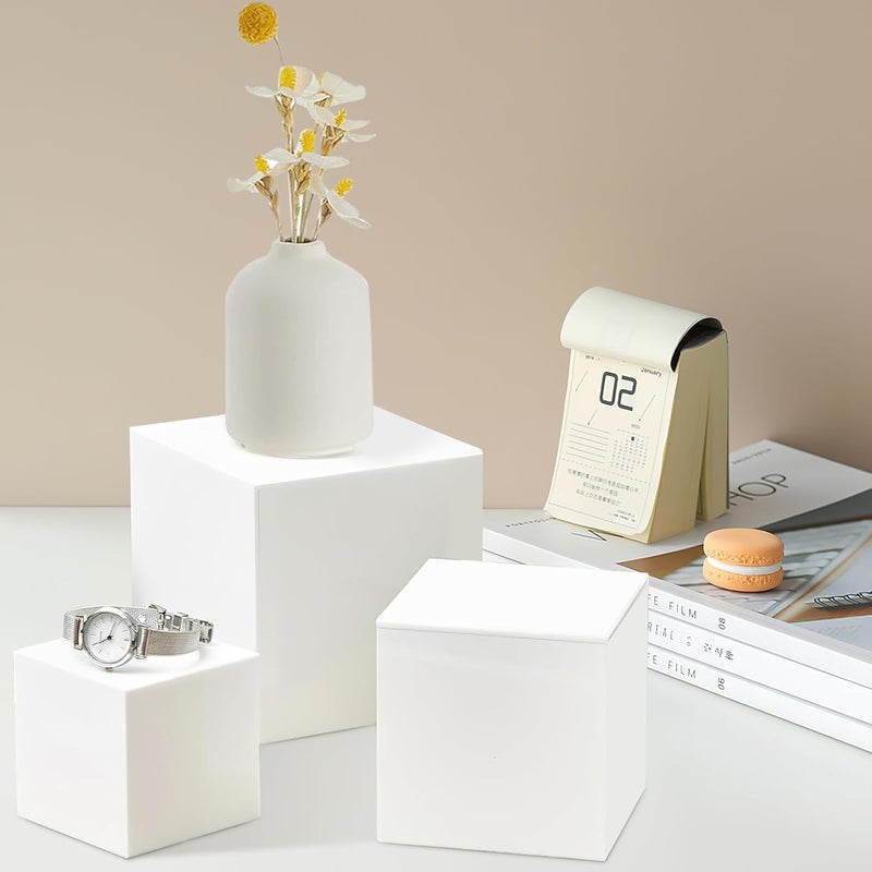 TPGP LYCN White Acrylic Display Boxes - Square Display Cases for Events and Home Decor (Set of 6) - Image 4