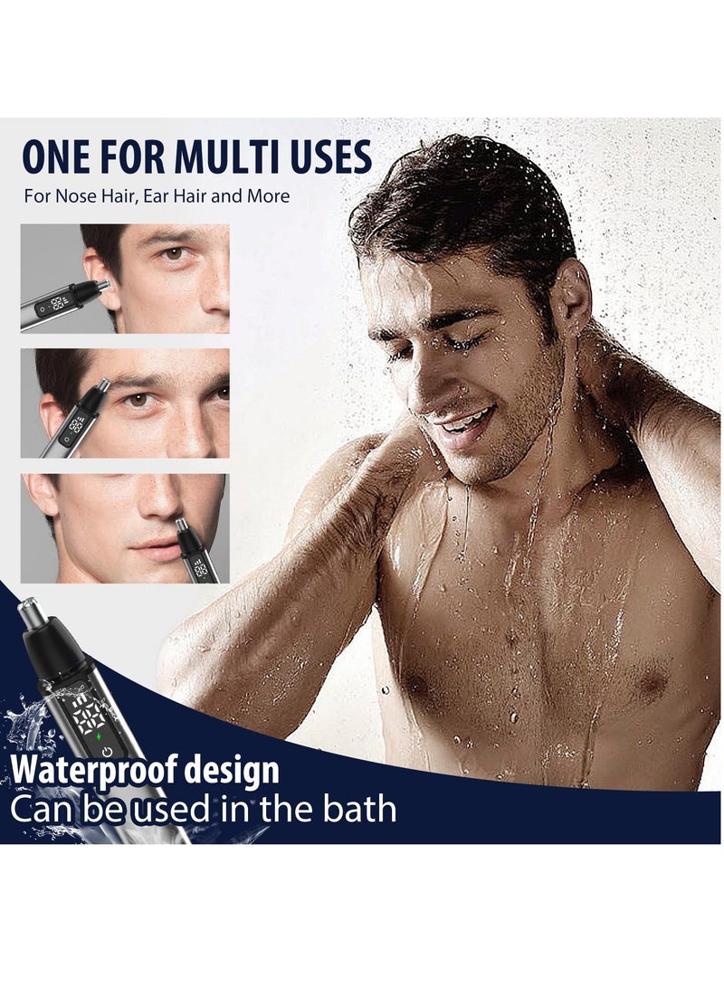Ear and Nose Trimmer for Men, 2024 Professional USB Rechargeable Nose Hair Trimmer for Men and Women, Painless Waterproof Eyebrow Facial Hair Removal Nose Clipper - Image 2
