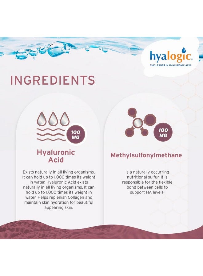 Hyalogic Liquid Hyaluronic Acid Supplement - Ingestible Skin Support with 100mg HA and 100mg MSM - Natural Hydration for The Face, Eyes and Lips - High Molecular Weight Formula - 12 oz - Image 3