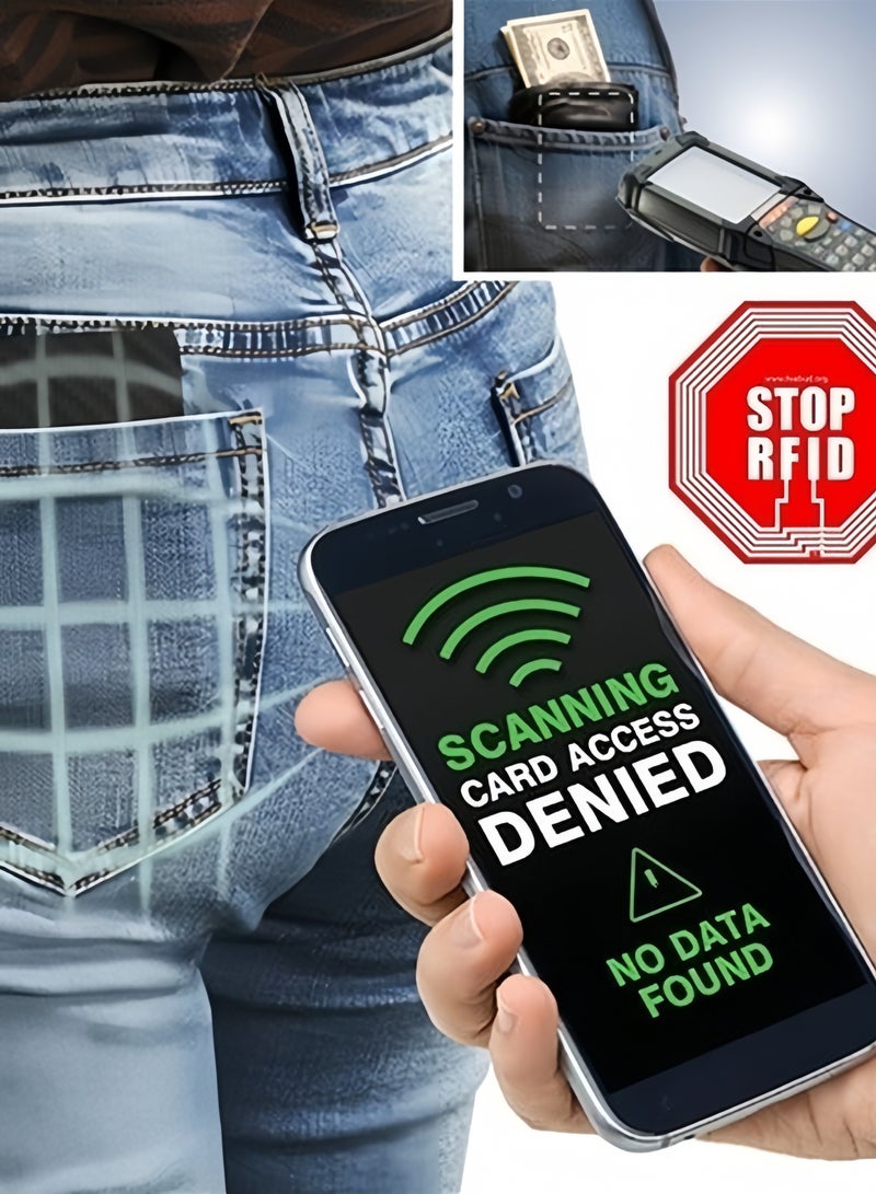 محفظة بطاقات معدنية رفيعة مانعة لتردد RFID، تصميم انبثاق سريع للبطاقات مع جيب للنقود للرجال - Image 4