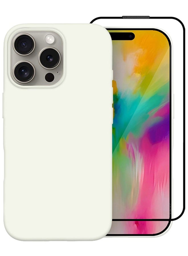 CATANES (for iPhone 16 Pro) 2 Pack Case and Screen Protector, Slim Silicone Case, Full Covered Anti Scratch Shockproof Protective Cover - Image 1