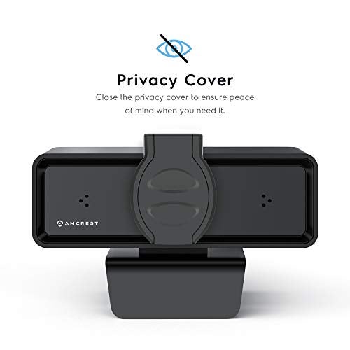 Amcrest 1080P Webcam with Microphone & Privacy Cover, 2 Noise-Cancelling Mics, USB Webcams for Desktop/Laptop PC Computer, Web Cam for Calls, Conference, Zoom, Skype, Online Classes, Meetings AWC2198 - Image 3