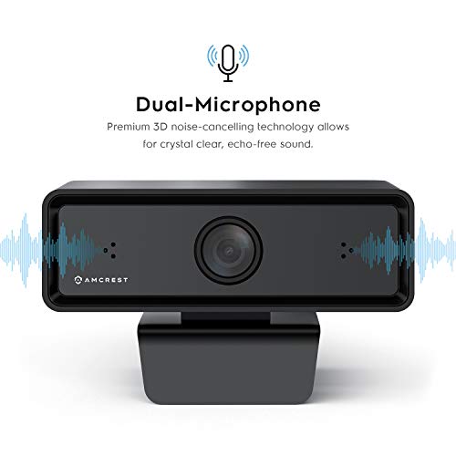 Amcrest 1080P Webcam with Microphone & Privacy Cover, 2 Noise-Cancelling Mics, USB Webcams for Desktop/Laptop PC Computer, Web Cam for Calls, Conference, Zoom, Skype, Online Classes, Meetings AWC2198 - Image 5