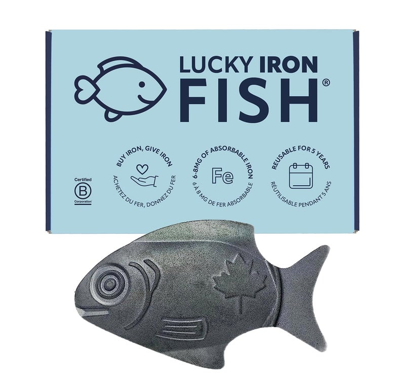 Lucky Iron Fish سمكة الحديد المحظوظة الأصلية بديل مكمل الحديد لتقليل النقص بدون آثار جانبية استخدمها مرة واحدة يوميًا إمداد لمدة 5 سنوات