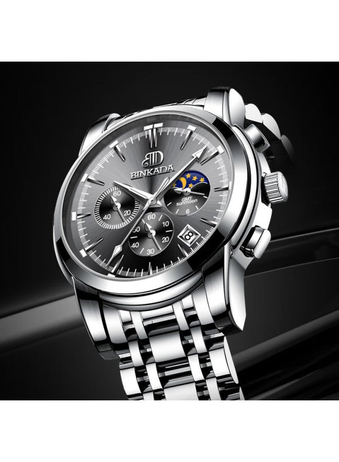 Binkada Men's Watch Top 10 Brand Luminous Student Automatic Multifunction Mechanical Style Christmas Gift For Boyfriend - Image 2