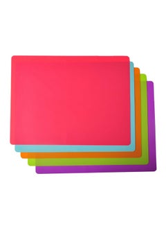 Placemats For Kids Silicone Placemat For Dining Kitchen Table Waterproof Dining Mat For Kids Baby Toddler Reusable Easy To Clean (5 Pack) Multicolor