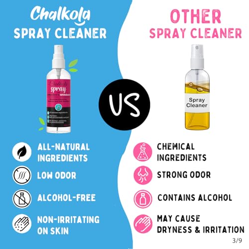 Chalkola Natural Chalkboard Cleaner Spray & Eraser Kit for Liquid Chalk Markers - Suitable for Whiteboard, Blackboard and Dry Erase Boards - Comes with White Chalk Pen - Image 3