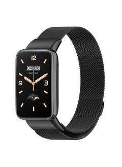 O Ozone Milanese Loop Strap for Mi Band 7 Pro Stainless Steel Replacement Strap Mesh Metal Watch Bands Magnetic Adjustable Smart Wristbands Strap for Xiaomi Mi Band 7 Pro Men Women Black  - Image 1