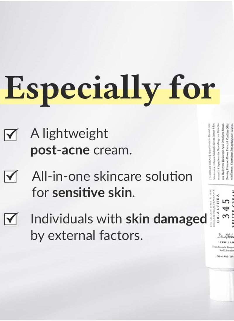 Dr.althea - Dr. Althea Skincare Set – 345 Relief Cream, 147 Barrier Cream, Pure Grinding Cleansing Balm & Purifying Green Tea Sunscreen – Hydrating & Barrier Protection Essentials - Image 1