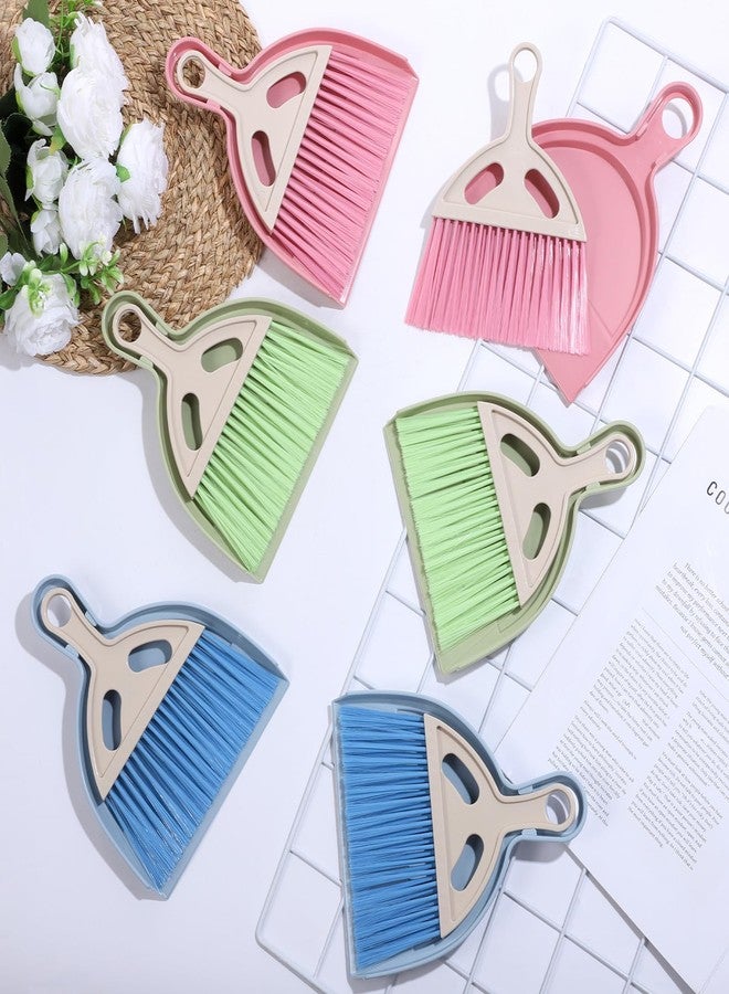 Qulkws 6 Pcs Small Dustpan and Brush Set Small Broom and Dustpan Set Whisk Broom and Dust Pan with Handle Nesting Cleaning Sweep Tool for Desk Car Table Keyboard Pet Nest Countertop - Image 5