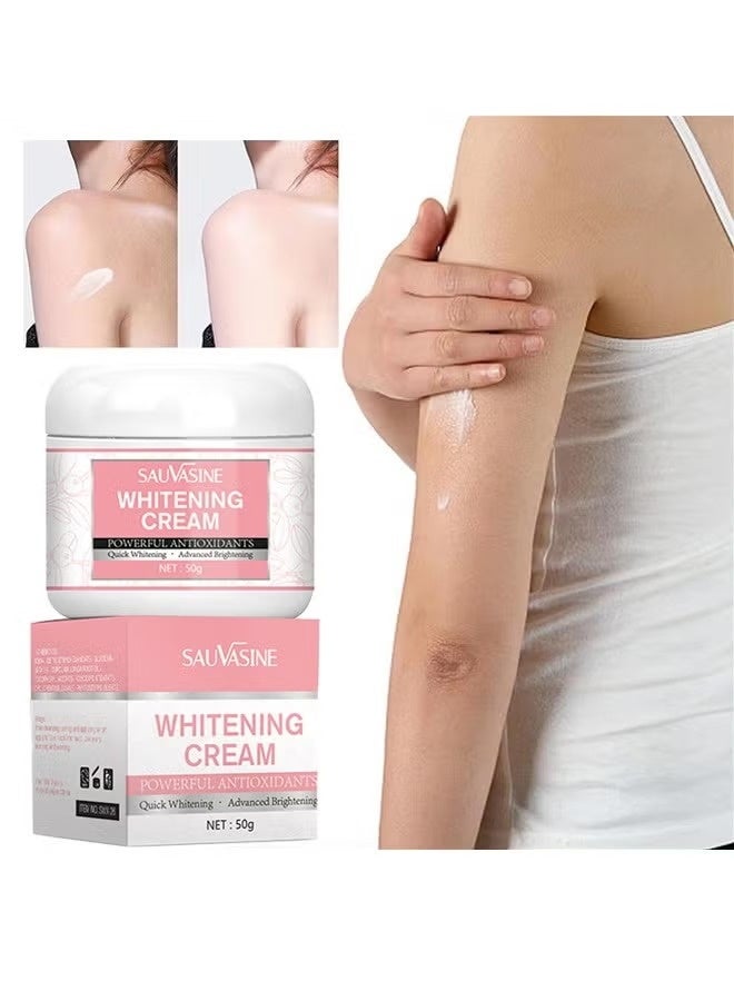 SAUVASINE 50g Whitening & Brightening Body Cream – Advanced Moisturizing, Anti-Wrinkle, Firming Daily Skincare, Rapid Skin Lightening Formula - Image 2