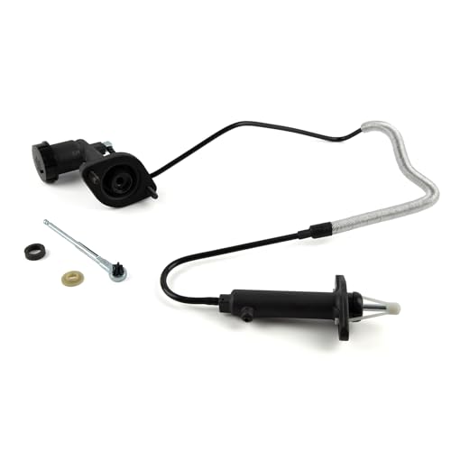 Baxzl Clutch Slave Cylinder and Master Cylinder Assembly for Jeep Wrangler 1997 1998 1999 2000 2001 2002 2.5L 4.0L L4 L6 Replaces CC649041 52107652AB 52107652AC 52107652AD CM140986 CRS011 - Image 1