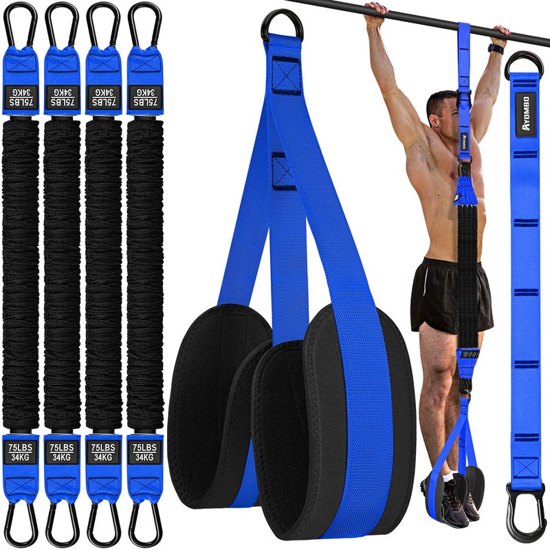Ayombo Pull Up Assistance Bands Heavy Duty Resistance Assistance Band For Pull-Up Training Adjustable Assisted Bands With Comfortable Foot Strap Home And Gym Workouts Body Stretching And Strength Training - Image 1