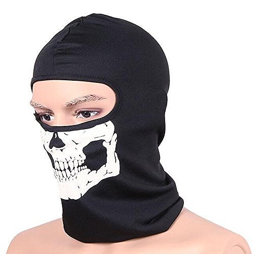 Aikuer Black Balaclava Ghosts Skull Full Face Mask, Carnival Masks Tactical Balaclava Hood for Men Women Youth Halloween Cosplay Outdoor Sport Cycling Hiking Skiing - Image 3