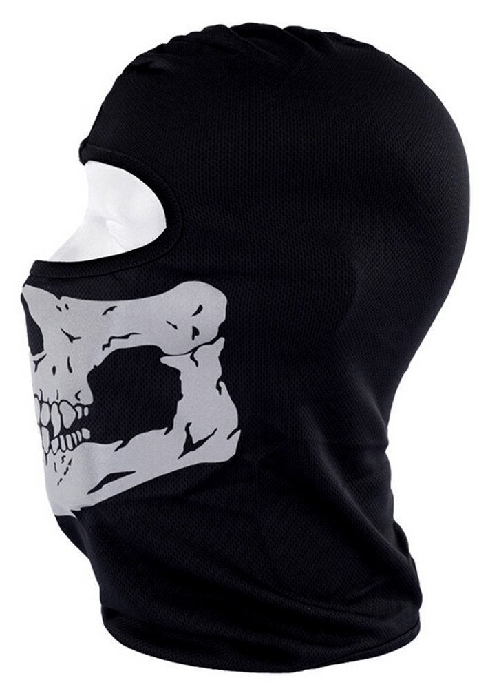 Aikuer Black Balaclava Ghosts Skull Full Face Mask, Carnival Masks Tactical Balaclava Hood for Men Women Youth Halloween Cosplay Outdoor Sport Cycling Hiking Skiing - Image 5