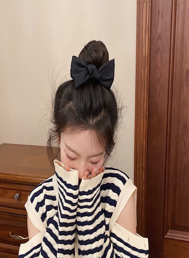 Guqqeuc Bowknot Hair Scrunchies Silk Hair Bows for Women Girls Bows Hair Elastics for Teen Girls Elegant Ponytail Holders for Thick Thin Hair Accessories 3 Pcs - Image 3