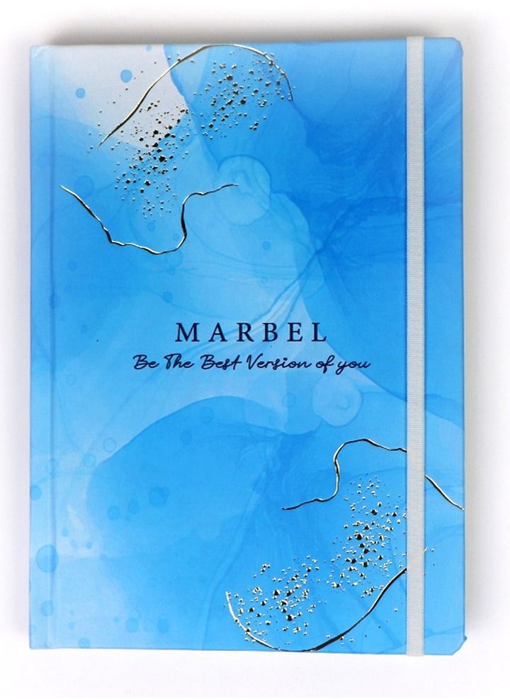 Borg El Arab Marble Printed Notebook A5 Size (Blue)  - Image 1
