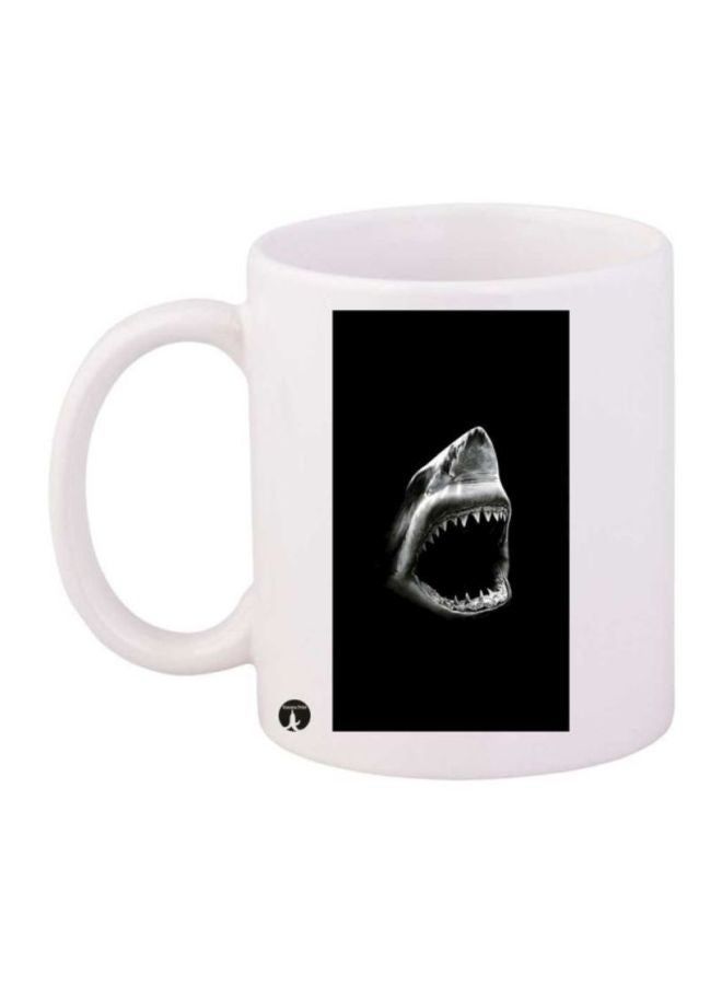 RKN A Shark Printed Coffee Mug White/Black - Image 1