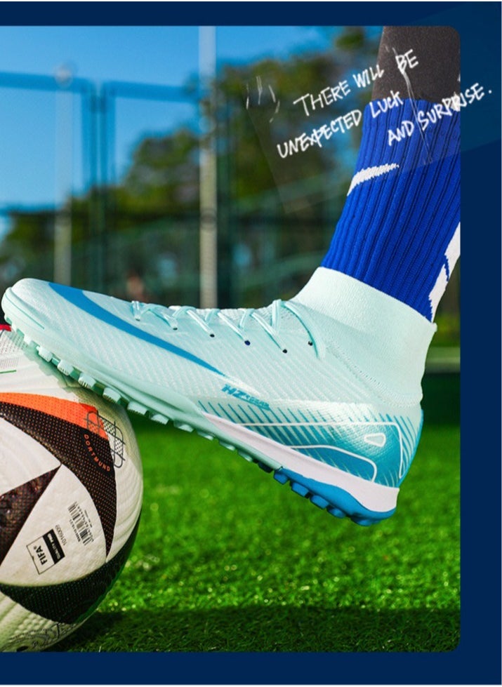 سكت شيكترو أحذية كرة قدم منخفضة الارتفاع، أحذية كرة قدم طويلة الارتفاع من نوع World Cup TF Broken-Spike Grass للطلاب والطالبات، أحذية رياضية عالية الارتفاع مخصصة  - Image 2