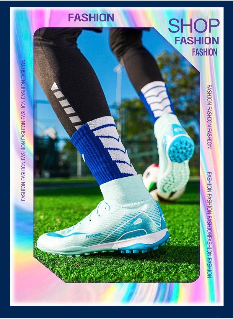 سكت شيكترو أحذية كرة قدم منخفضة الارتفاع، أحذية كرة قدم طويلة الارتفاع من نوع World Cup TF Broken-Spike Grass للطلاب والطالبات، أحذية رياضية عالية الارتفاع مخصصة  - Image 3