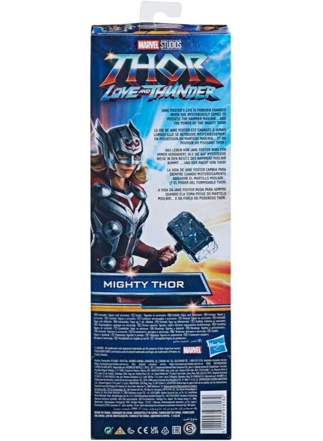 Marvel Comics Marvel Avengers Titan Hero Series Mighty Thor Toy, 12-Inch-Scale Thor: Love and Thunder Figure with Accessory, Toys for Kids Ages 4 and Up - Image 1