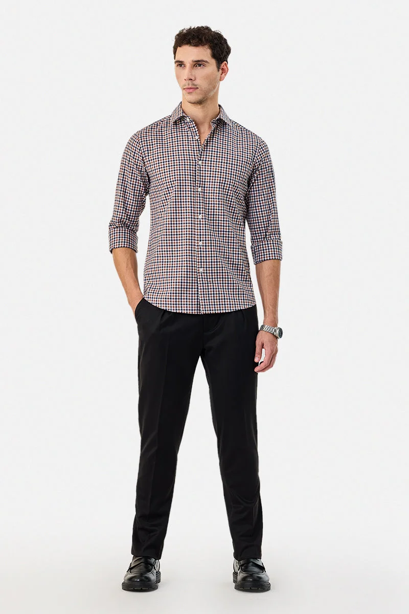SNITCH Slim Fit Checks Luxe Shirt