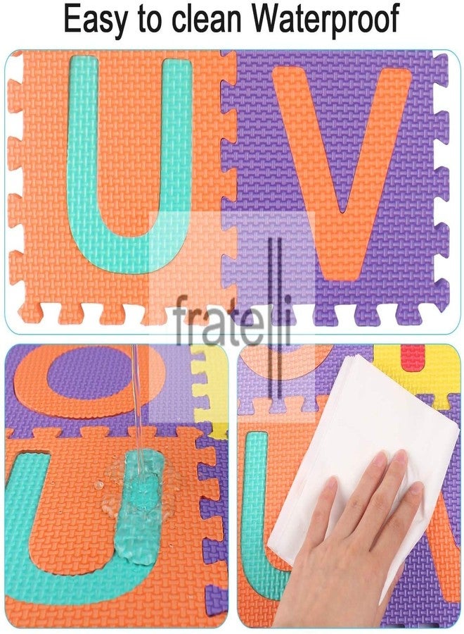 FRATELLI - EN71 Safety Approved Non-Toxic Soft Eva Foam Interlocking Puzzle Mats for Toddlers (36 Tiles of Size 14CMS X 14CMS Alphabet+Number) - Image 3