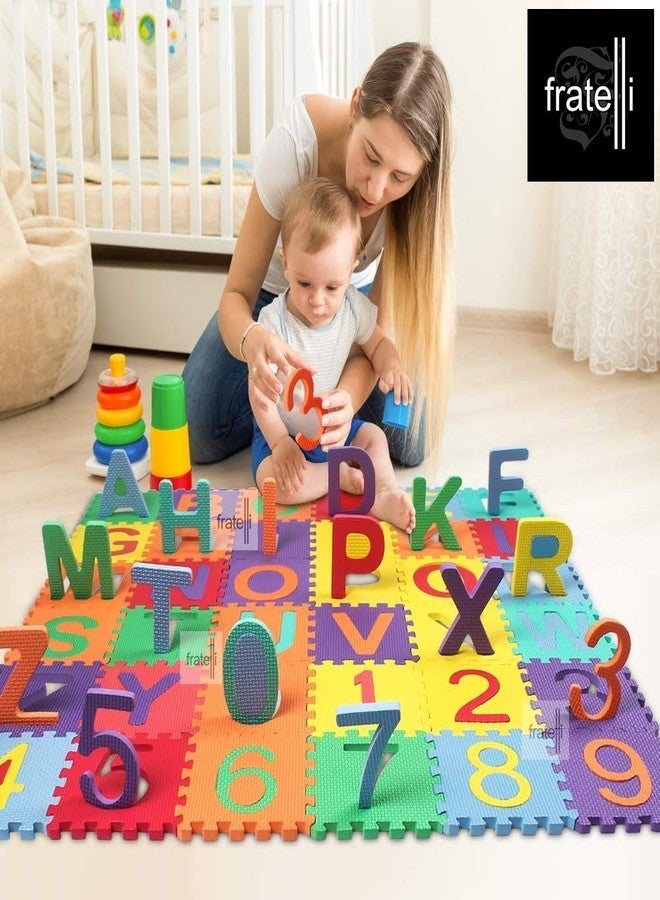 FRATELLI - EN71 Safety Approved Non-Toxic Soft Eva Foam Interlocking Puzzle Mats for Toddlers (36 Tiles of Size 14CMS X 14CMS Alphabet+Number) - Image 2