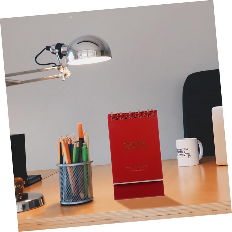Retro Monthly Desk Calendar Compact Standing Design Convenient Coil Binding for Home Office Planning - Image 5