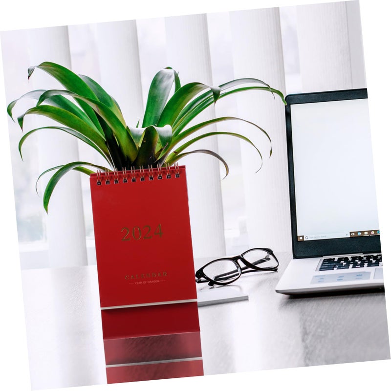 Retro Monthly Desk Calendar Compact Standing Design Convenient Coil Binding for Home Office Planning - Image 3