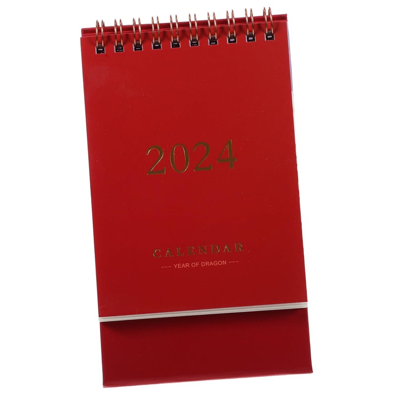 Retro Monthly Desk Calendar Compact Standing Design Convenient Coil Binding for Home Office Planning - Image 2