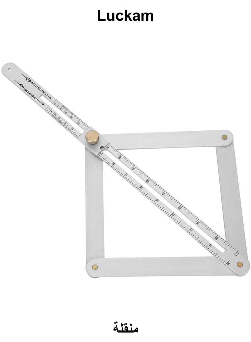 Luckam Construction Protractors, Angle Protractor Angle Finder Ruler, Stainless Steel Protractor 0-170 Degrees, Universal Goniometer Angle Finder Tool for Carpenter, Diagonal Ceiling Profiler - Image 1