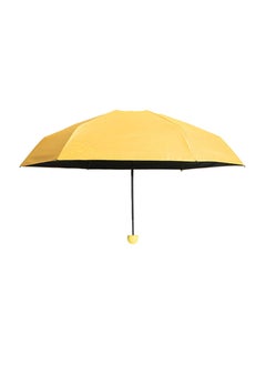 Foldable UV-Protection Capsule Umbrella Yellow