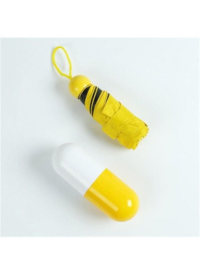 NIBEMINENT - Foldable UV-Protection Capsule Umbrella Yellow - Image 1