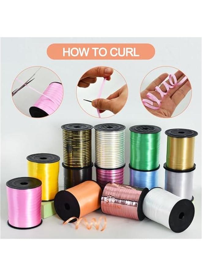 500 Yards Curling Ribbon-Balloon Ribbon-Shiny Rose Gold Metallic Ribbon-Balloon String for DIY Decor,Gift Wrapping,Ribbons and Bows for  New Year Birthday Gifts Graduation Supplies - Image 2