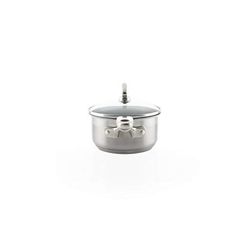 Chantal Induction 21 Steel 1 quart NonStick Saucepan with Tempered Glass Lid, Ceramic Non Stick, Brushed Stainless Steel - Image 5