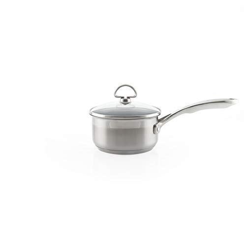Chantal Induction 21 Steel 1 quart NonStick Saucepan with Tempered Glass Lid, Ceramic Non Stick, Brushed Stainless Steel - Image 3