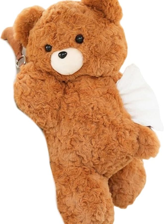 دب دمية محشوة ضحلة حامل مناديل مسند رأس السيارة موزع المقعد الخلفي للسيارة - Image 2