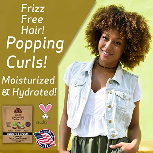 Okay Black Jamaican Castor Oil Leave In Conditioner - Hair Moisturizer for Women and Men, Natural Product, Curly Hair Grease for Smooth, Moisturized Look - 1.5 fl oz (1 Pack) - Image 4