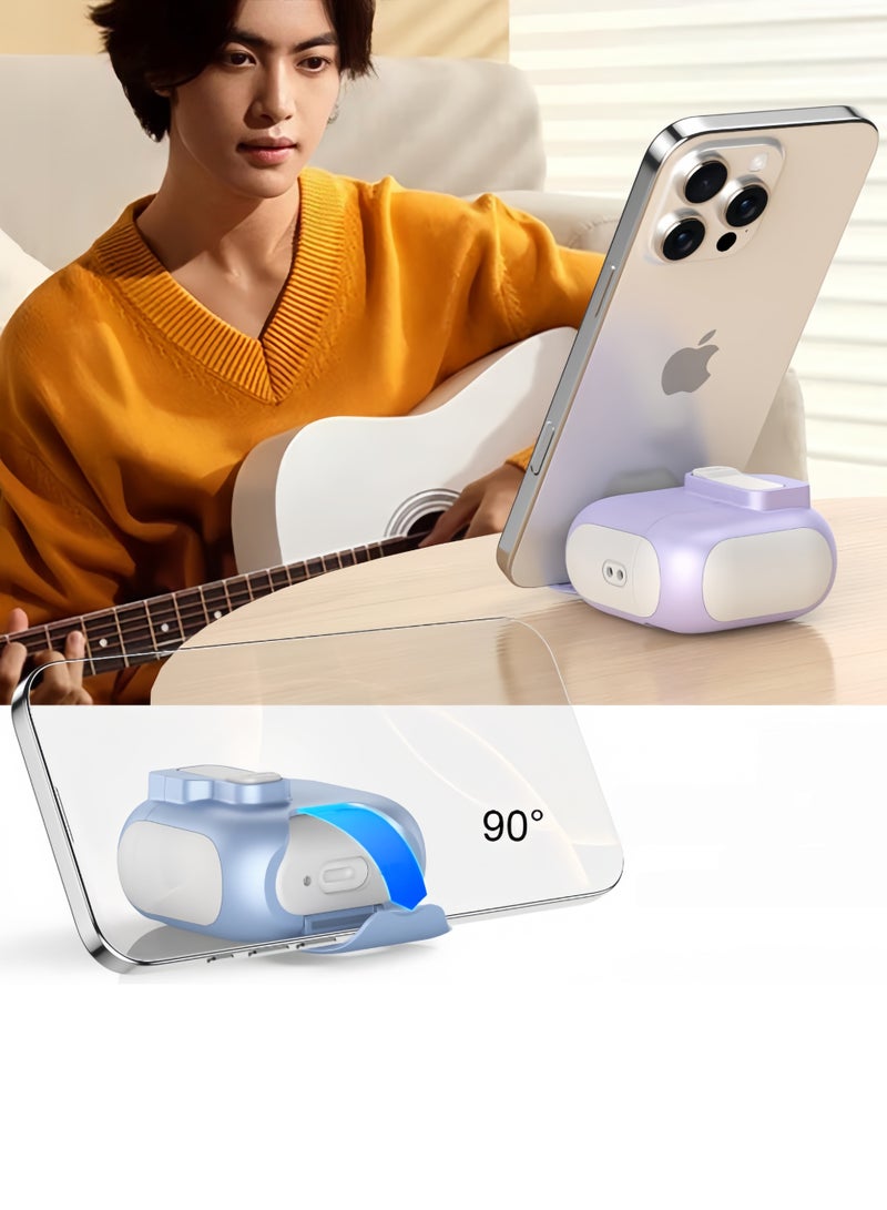 اعاره حافظة AirPods 4 مع حامل هاتف، فتح تلقائي، حافظات قفل آمنة متوافقة مع Apple Airpods الجيل الرابع 2024، غطاء صلب مقاوم للسقوط مع سلسلة مفاتيح للنساء والفتيات، أرجواني - Image 5